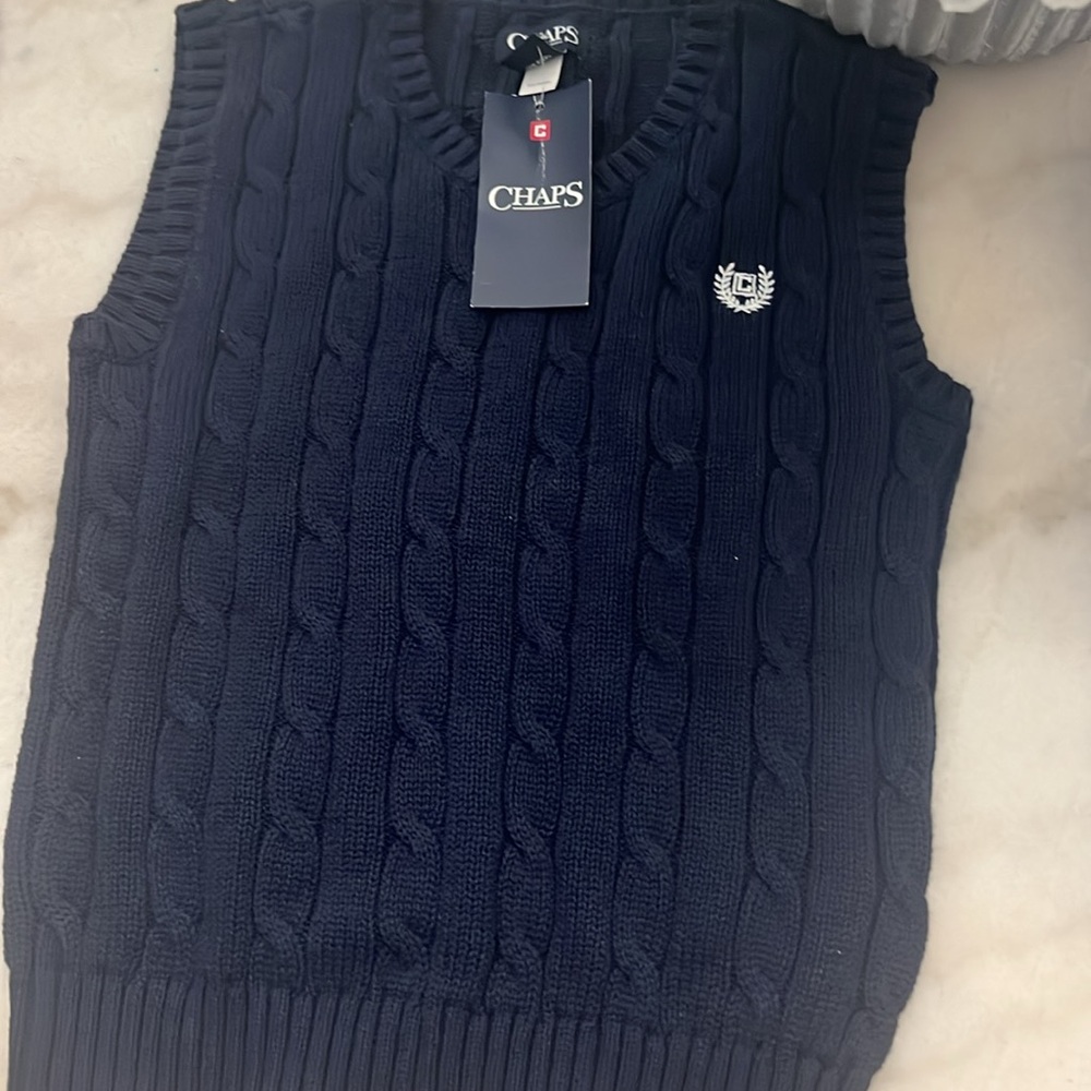 CHAPS boys NWT vest and Wonder Years long sleeved dress shirt both sz 7 NWT’s - Picture 4 of 7